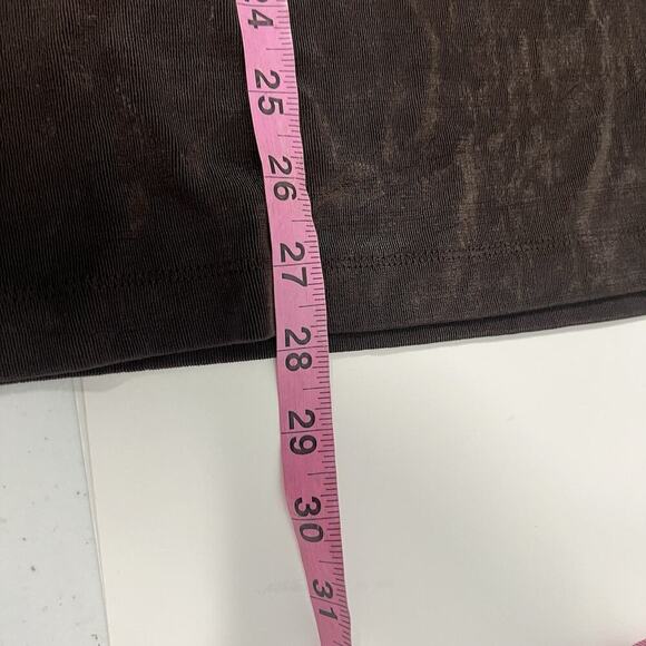 Chicos Travelers Womens Gold Ring Tunic Top Size 4 US 20/22 Brown Slinky Stretch - Picture 10 of 10